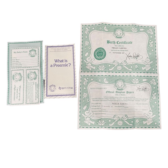 Vintage Coleco 1984 Preemie Cabbage Patch Kids Nelly Leena - Picture 12 of 12